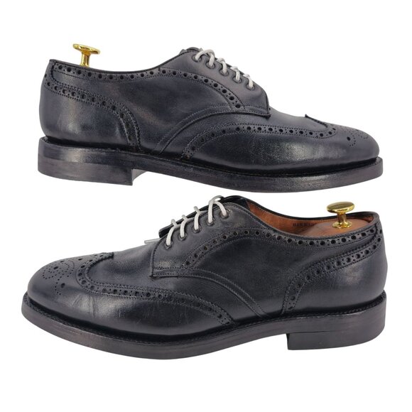 Nettleton USA Mens Size 10.5N Black Handmade Leather Dress Shoes Wingtip Oxfords - Picture 9 of 12